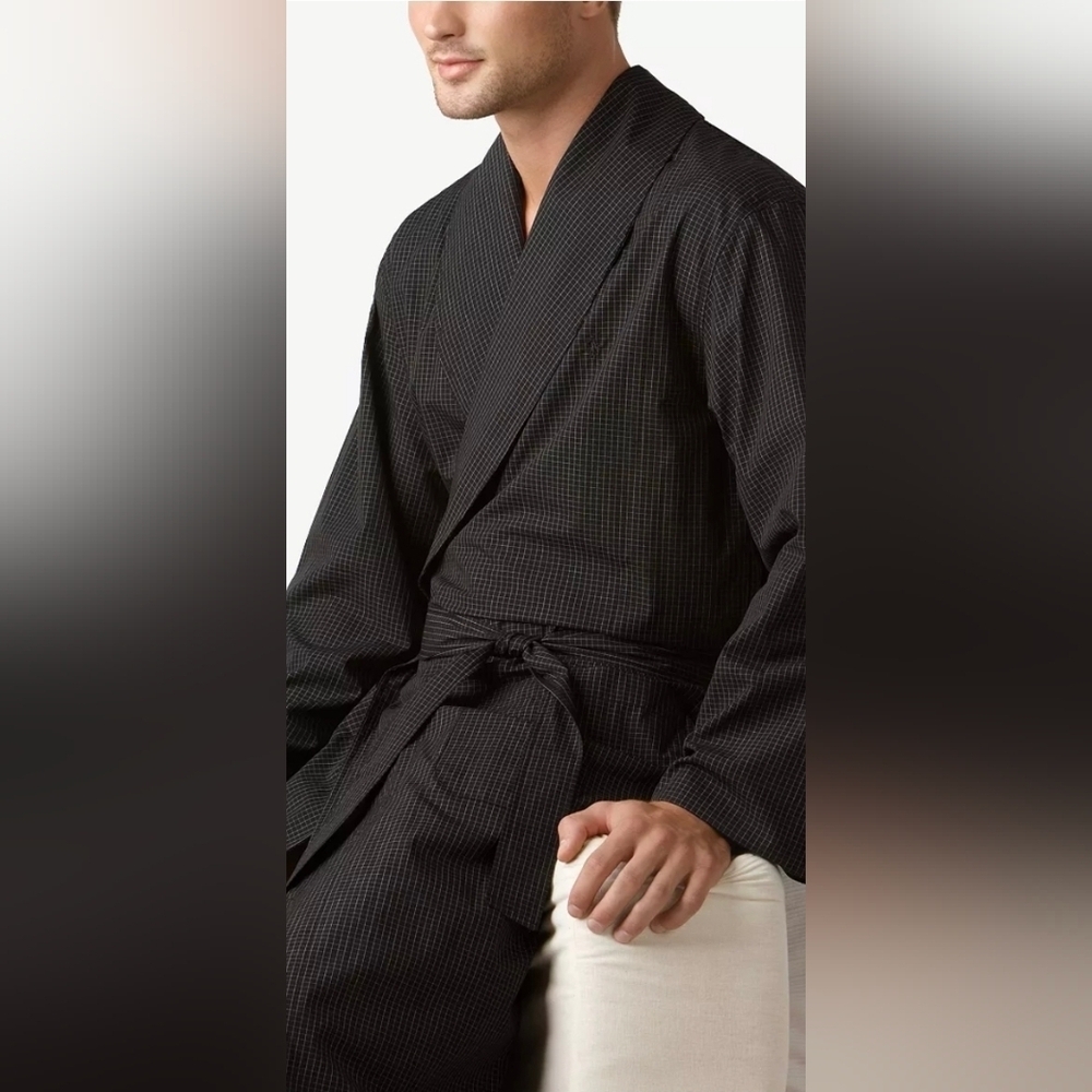 Polo Ralph Lauren Robe Men's Small Sleepwear, Soho Modern Plaid Robe